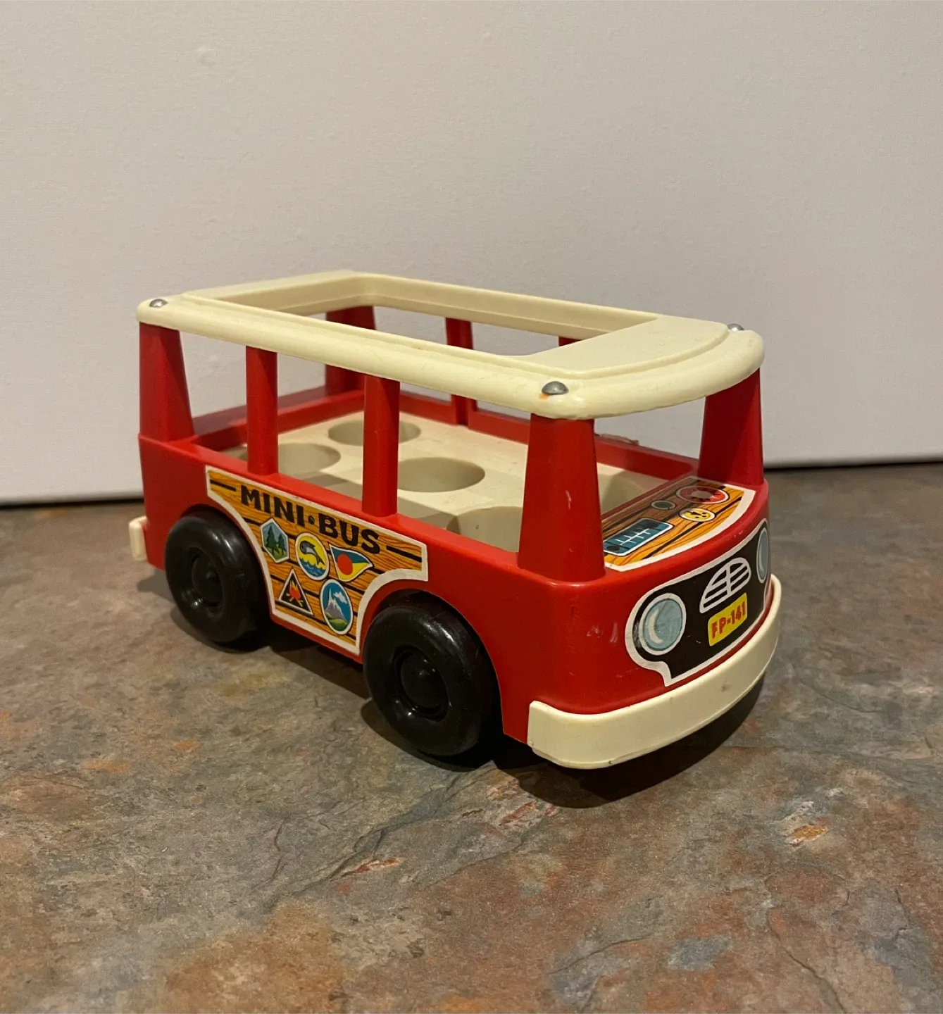 Vintage Fisher Price Mini-Bus Toy