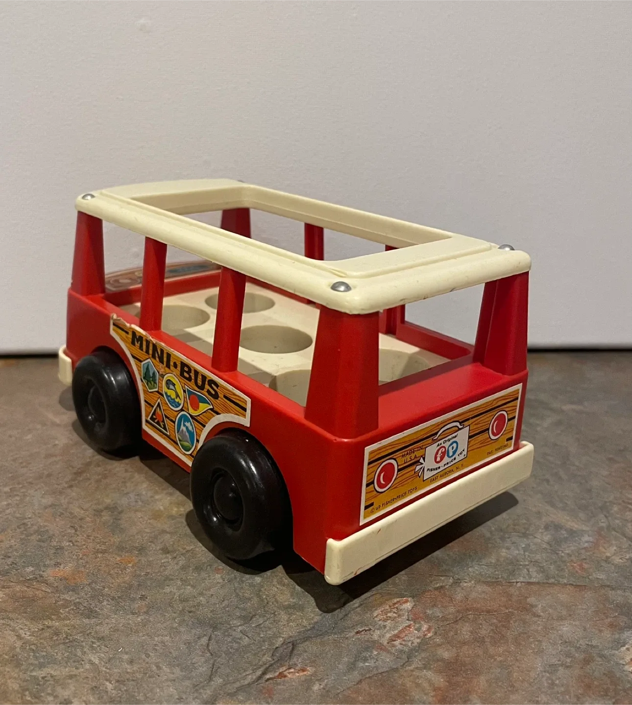 Vintage Fisher Price Mini-Bus Toy image indicator(3)