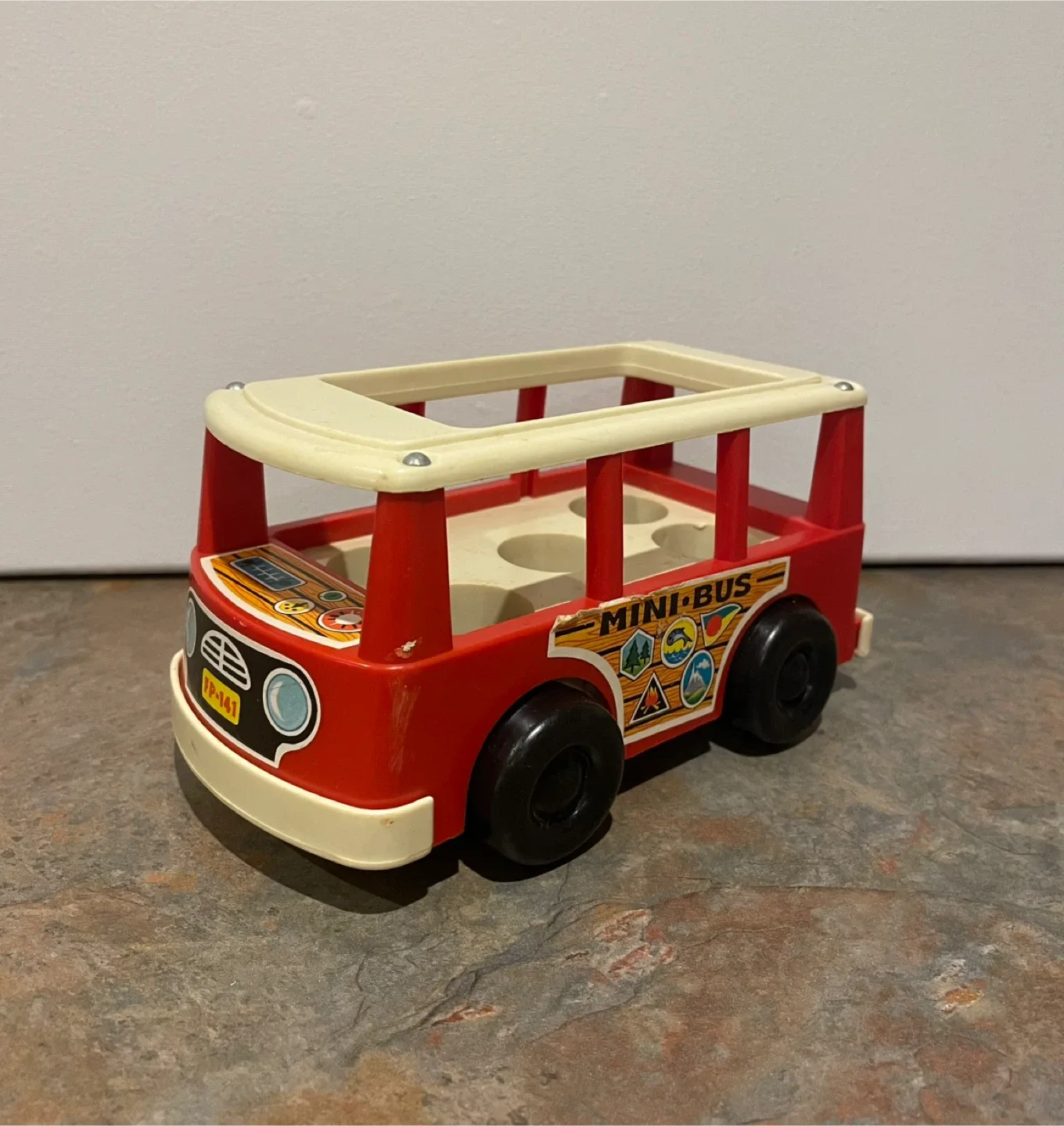 Vintage Fisher Price Mini-Bus Toy image indicator(2)