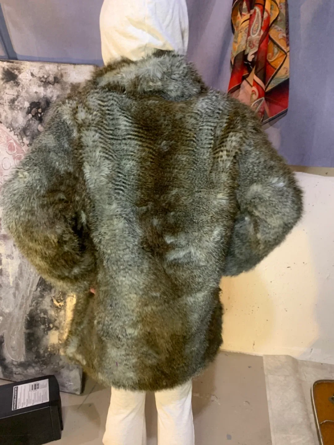 Women’s Faux Fur Coat - small / medium clothing jacket image indicator(2)