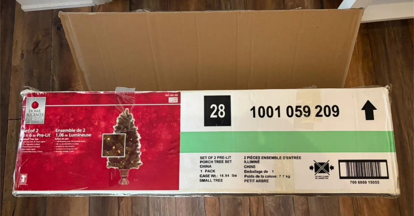 Set of 2 Pre-Lit Porch Tree Set image indicator(2)