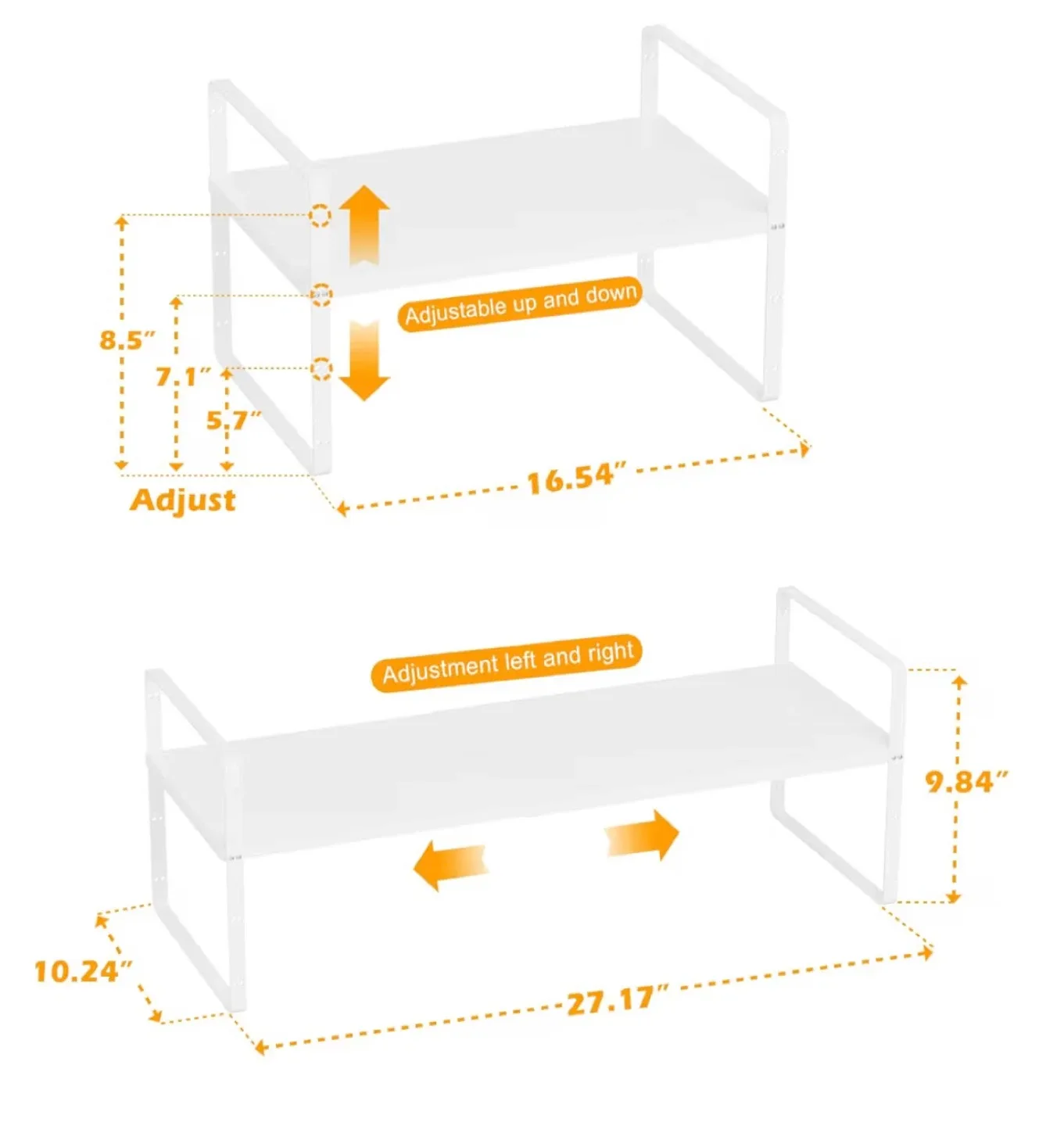 2 Pack Stackable Cabinet Shelf Organizer image indicator(2)