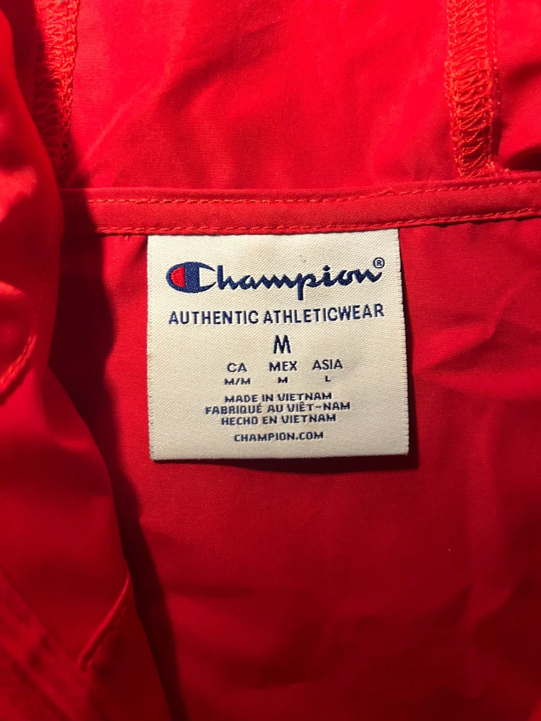 Champion Athleticwear Red Anorak - Size M image indicator(3)
