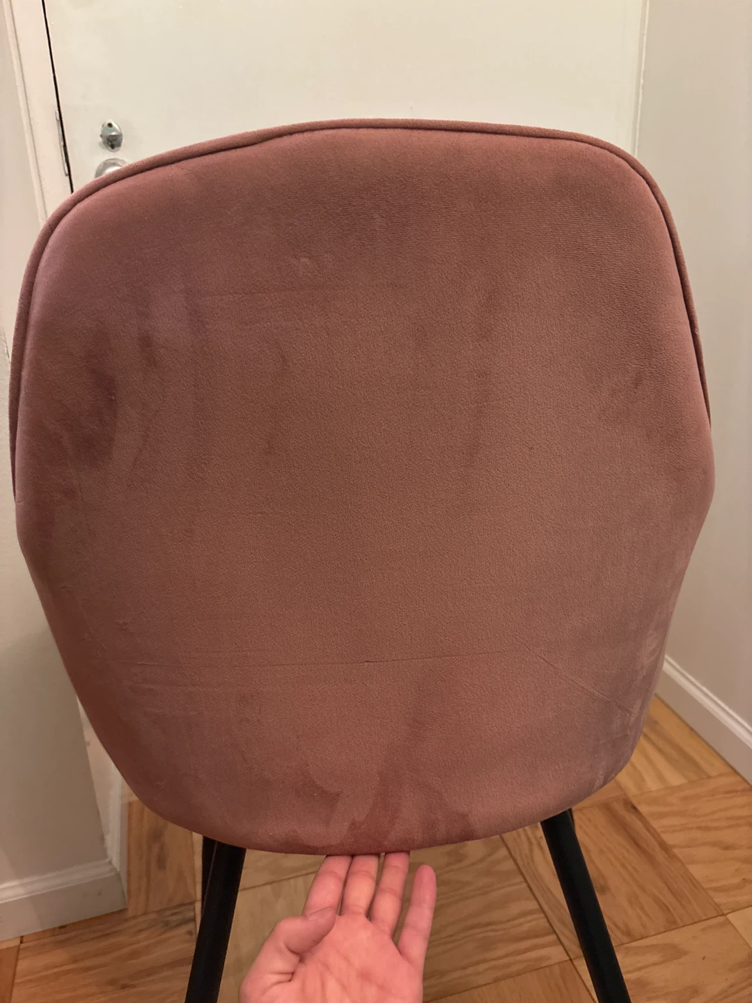 Pink Velvet Accent Chair - photo 3