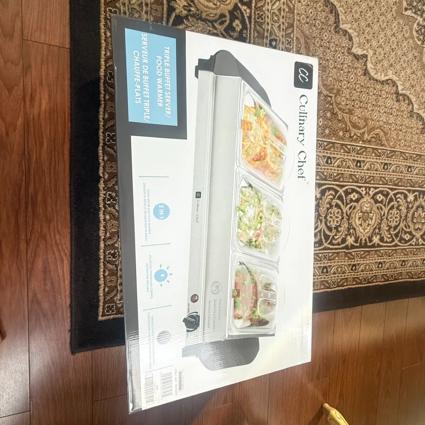 Culinary Chef Triple Buffet Server/Food Warmer