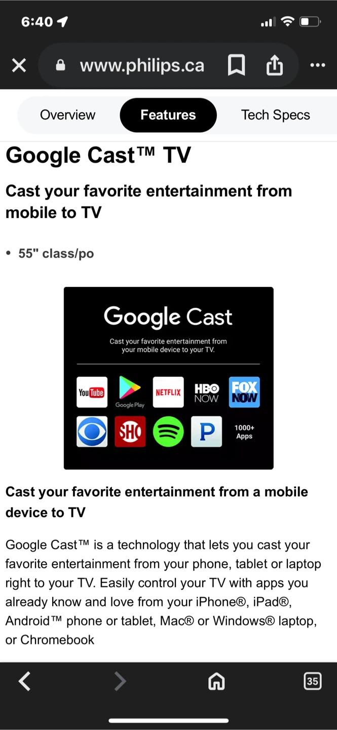Philips 55" Google Cast TV - photo 4