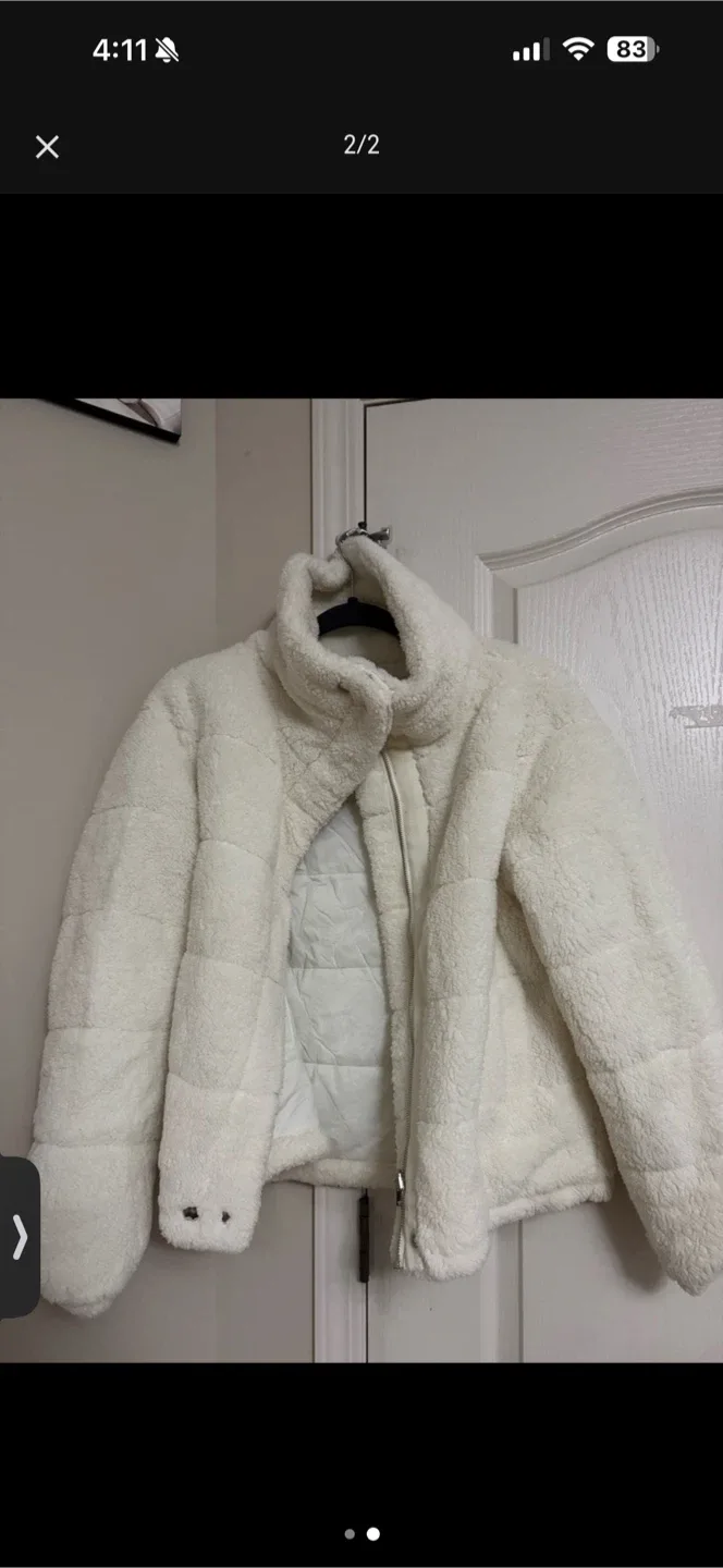 Cream Sherpa Jacket