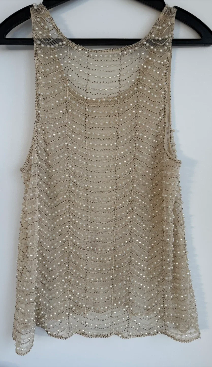 Pearl sparkle Tank Top - Elegant & Unique image indicator(3)