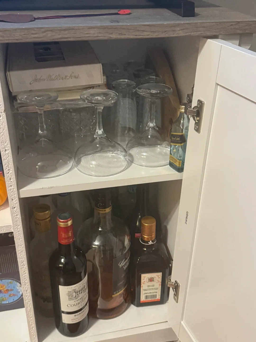 White TV Stand with Storage image indicator(3)