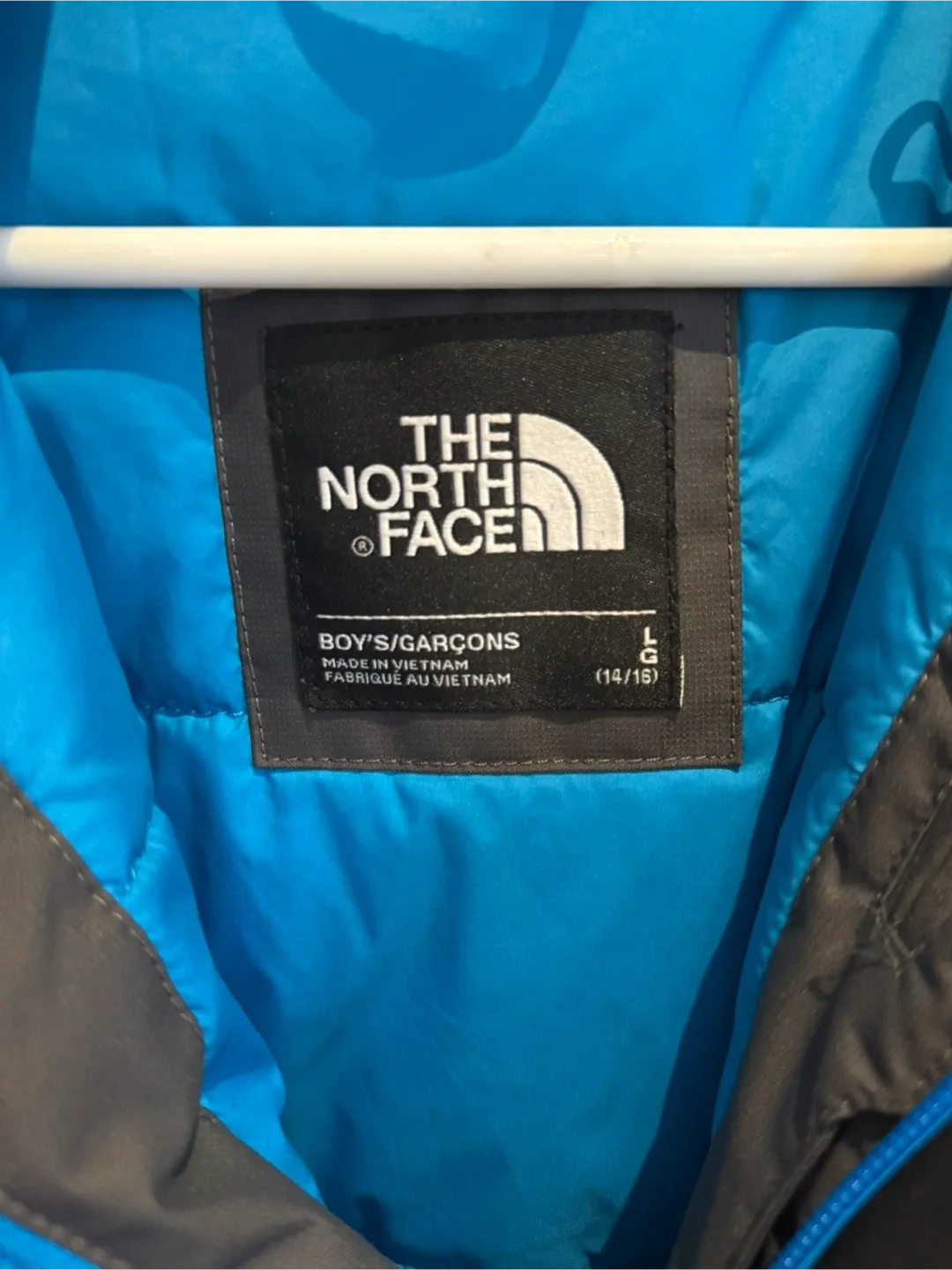 The North Face Boy's L (14/16) Jacket - Grey & Black