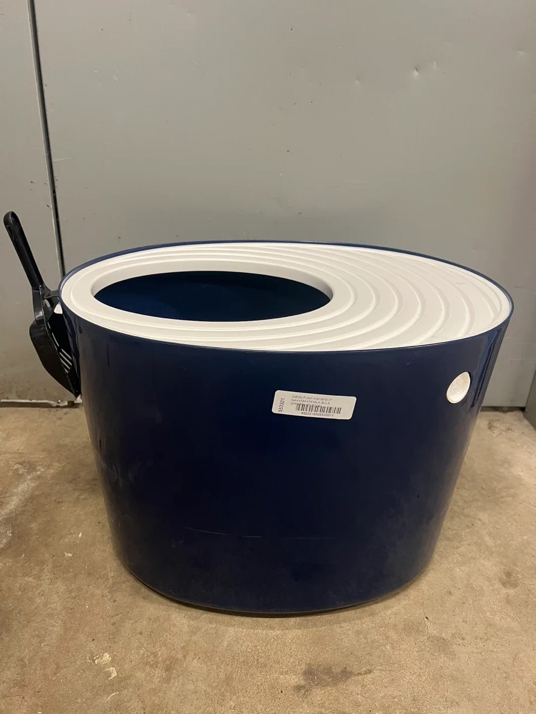 NEW PUNT-530 W/SCP Navy/White/Blk Cat Litter Box