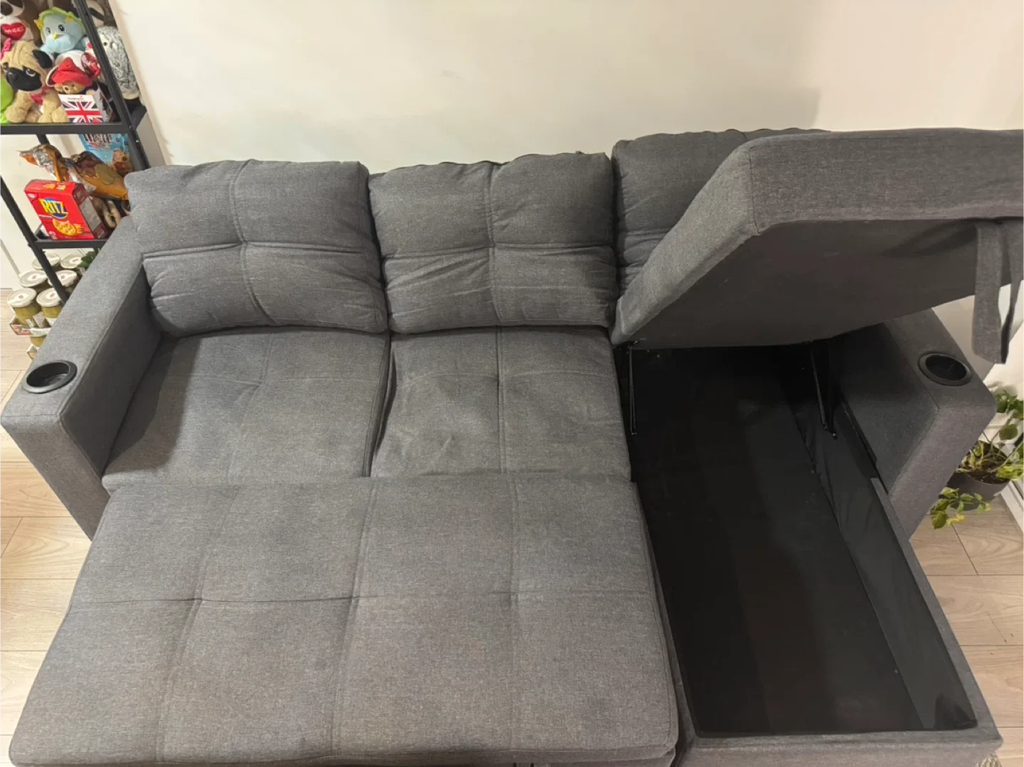 Grey Sectional Sofa with Storage image indicator(5)