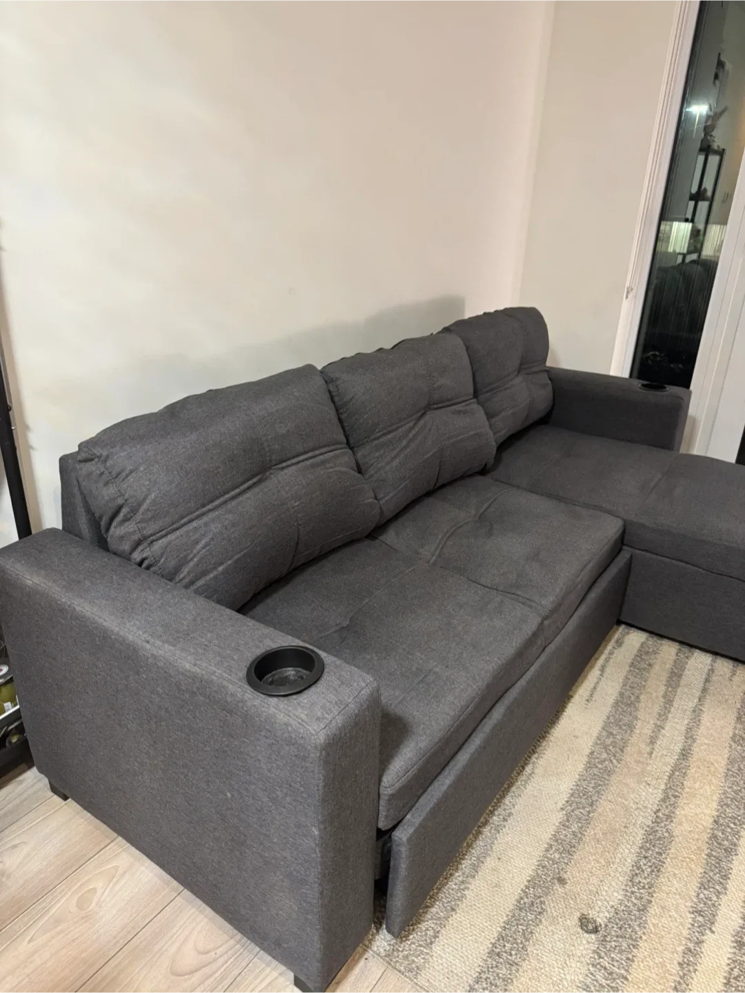 Grey Sectional Sofa with Storage image indicator(3)