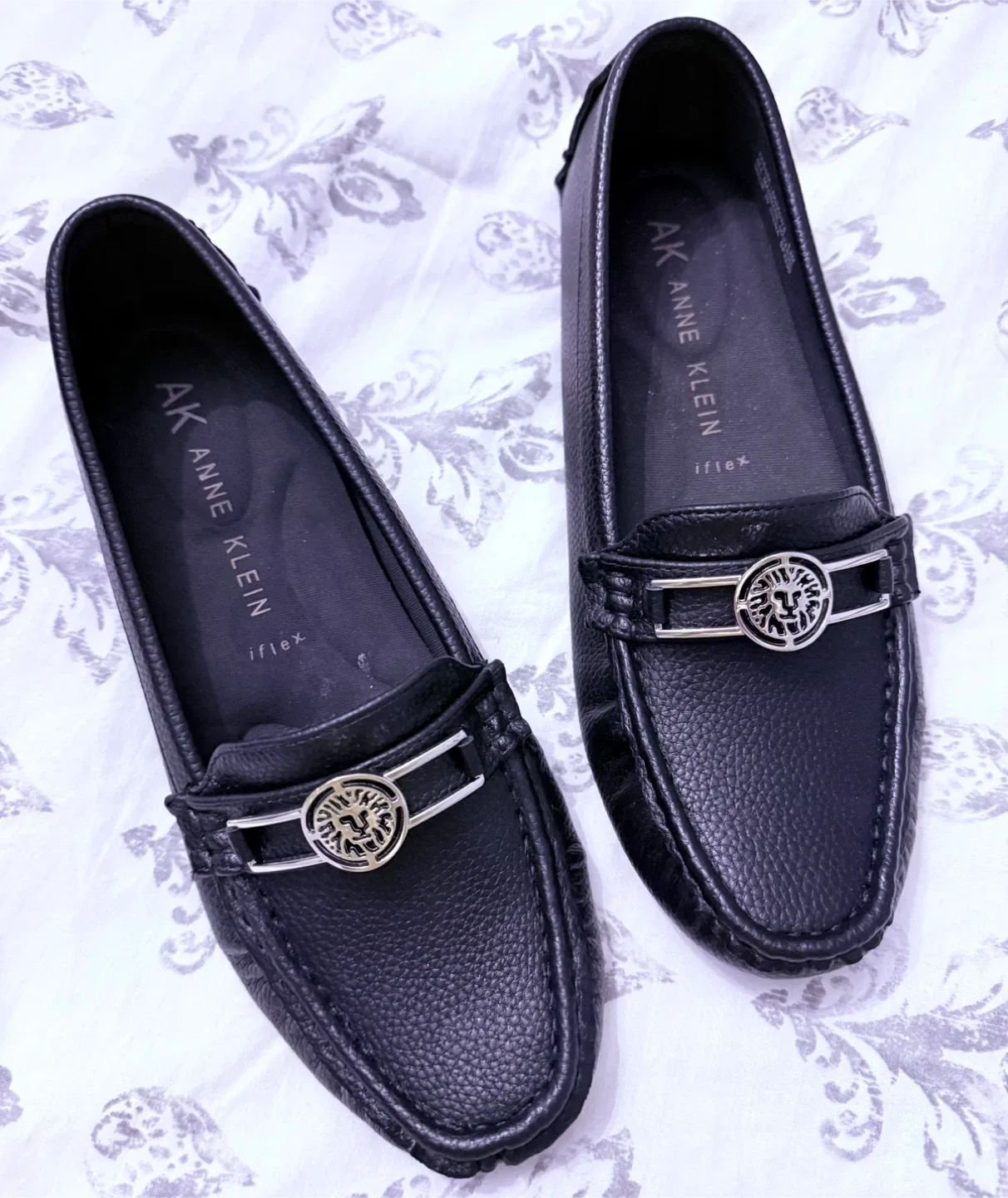 Anne Klein Black Loafers