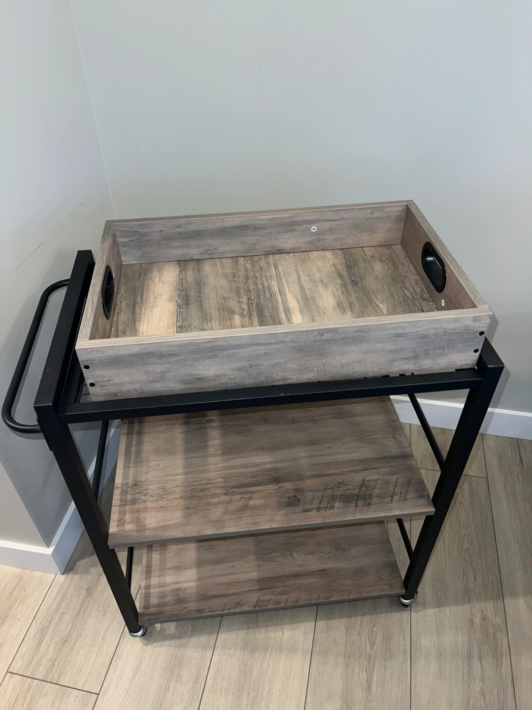 Rolling Bar Cart with removable tray - photo 2