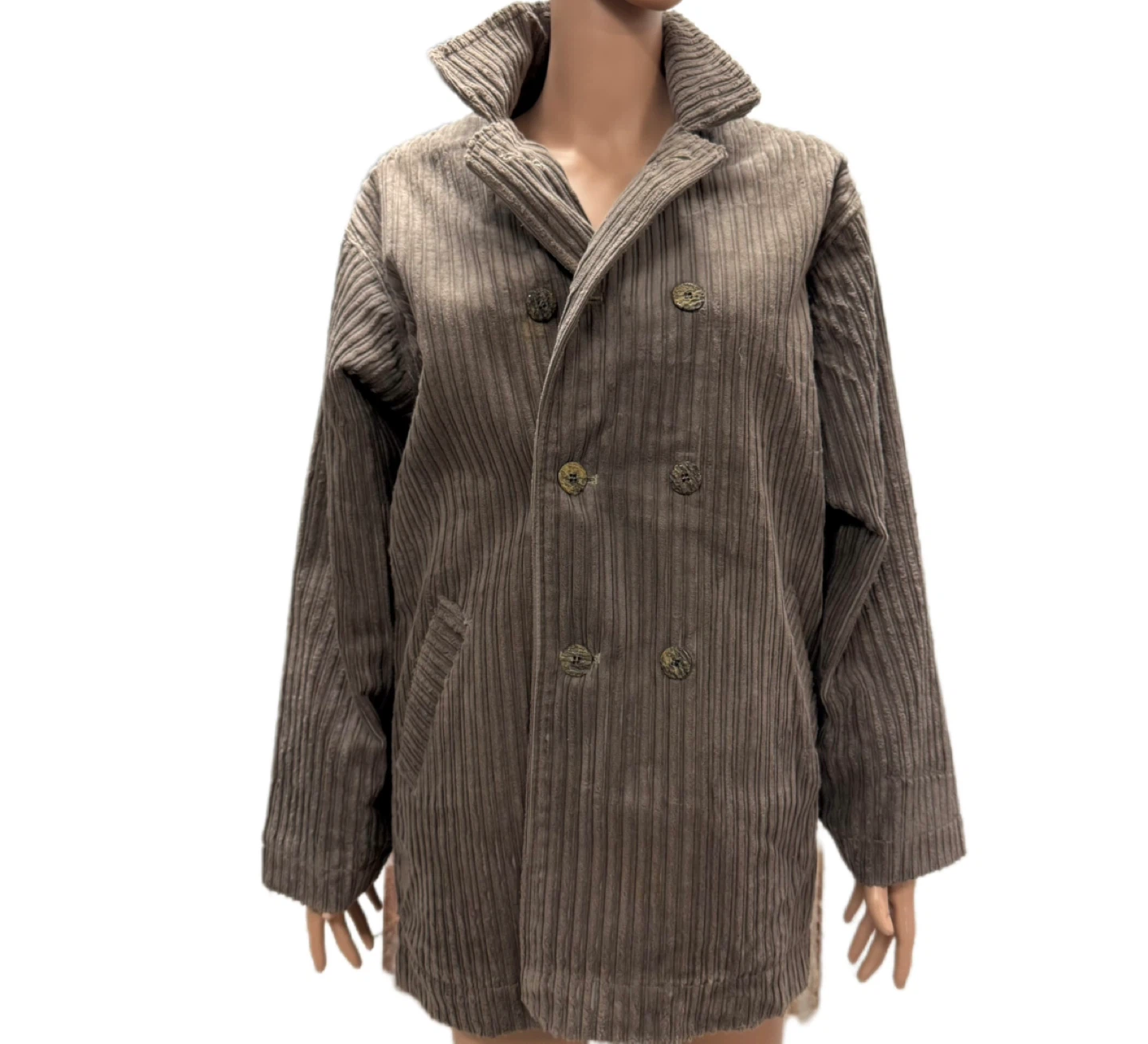 Vintage 1970s Corduroy Coat Brown – Size M