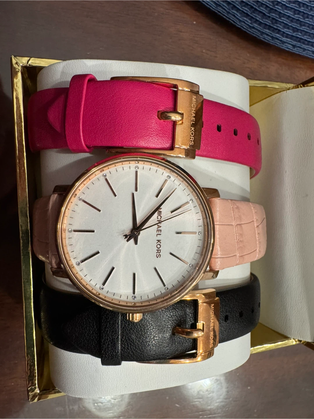 Michael Kors Watch Pyper Leather Strap Set MK2775 38mm New - photo 2