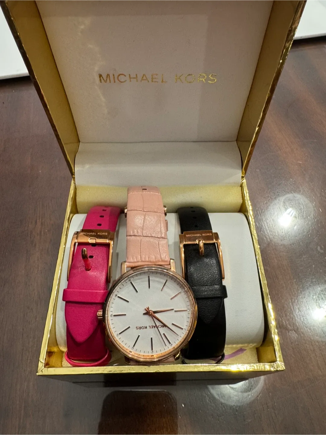 Michael Kors Watch Pyper Leather Strap Set MK2775 38mm New image indicator(5)
