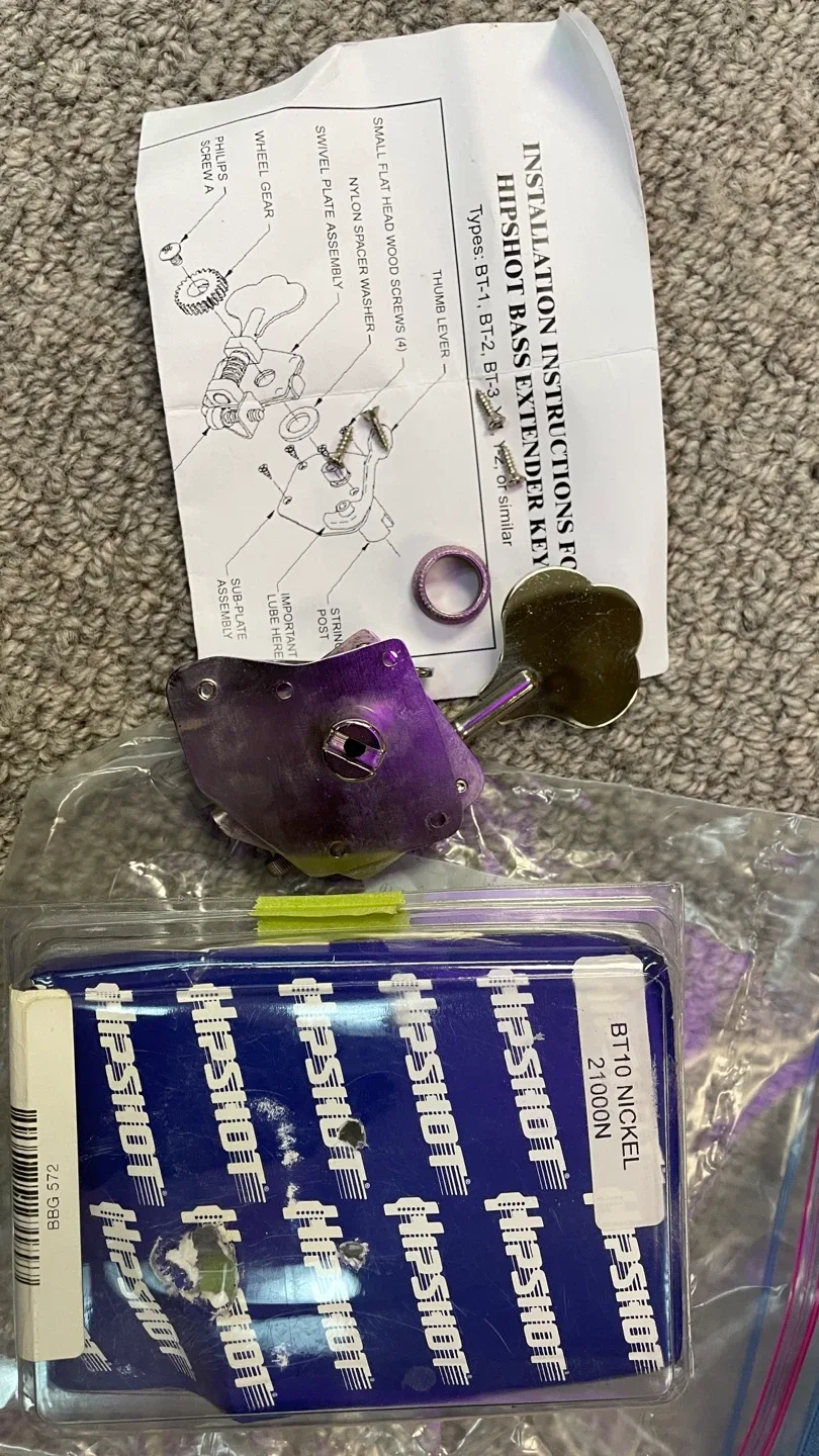 Hipshot BT10 Nickel Bass Extender Key