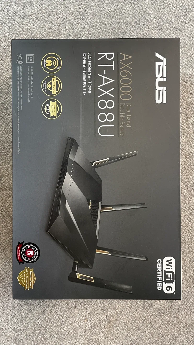 New ASUS RT-AX88U AX6000 Dual Band WiFi 6 Router