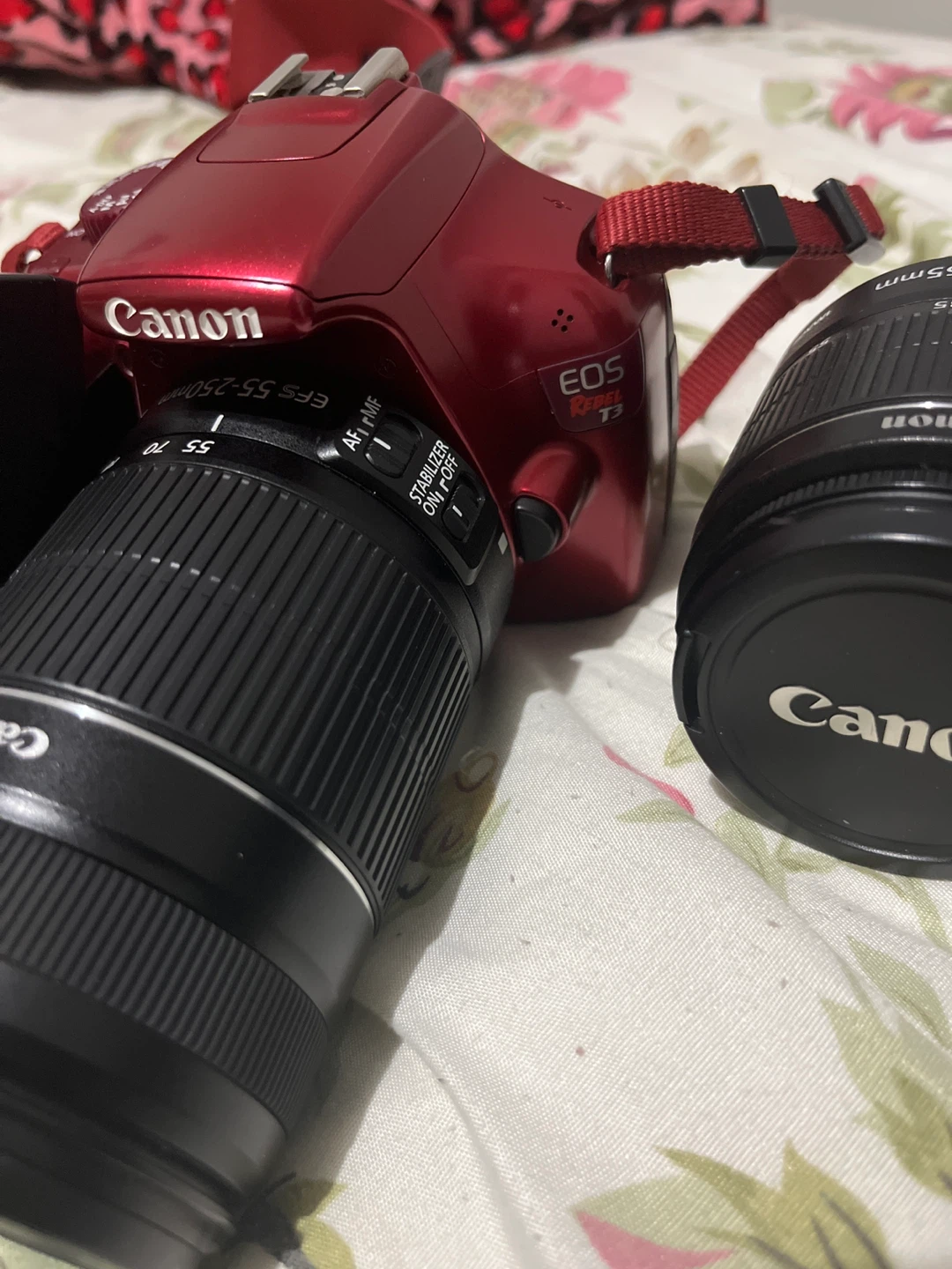 Canon EOS Rebel T3 Red DSLR Camera with Lens - photo 2