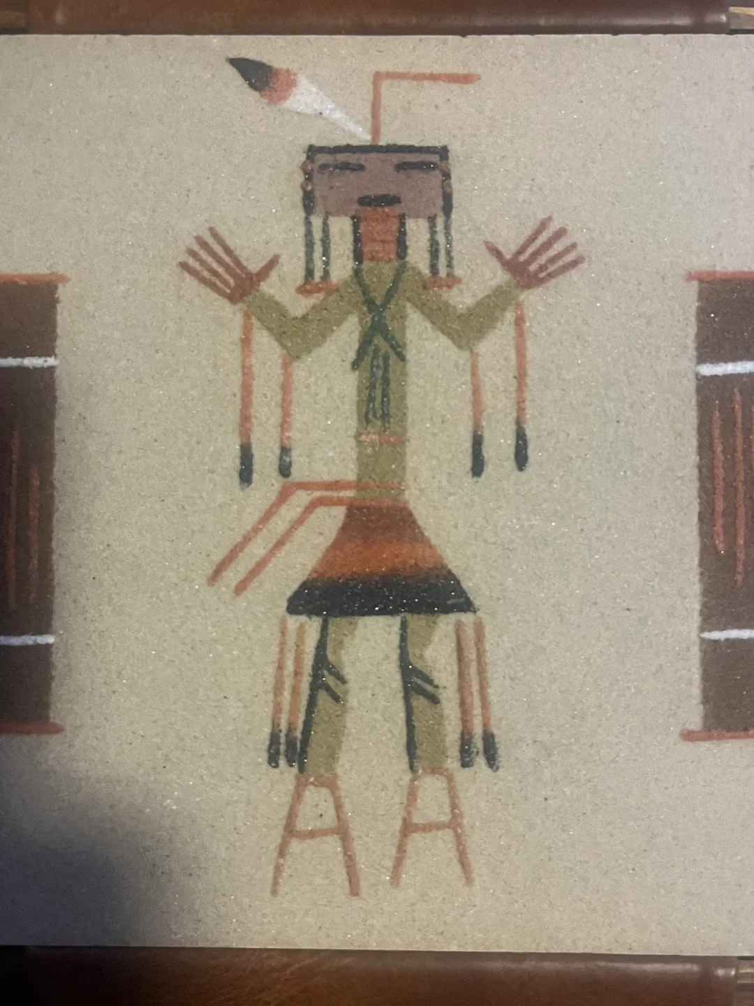 Native American Sand Art in Wood Frame image indicator(3)