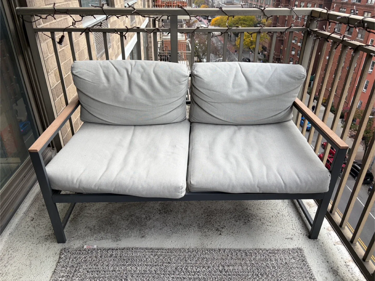 2 Outdoor Loveseats and Coffee Table