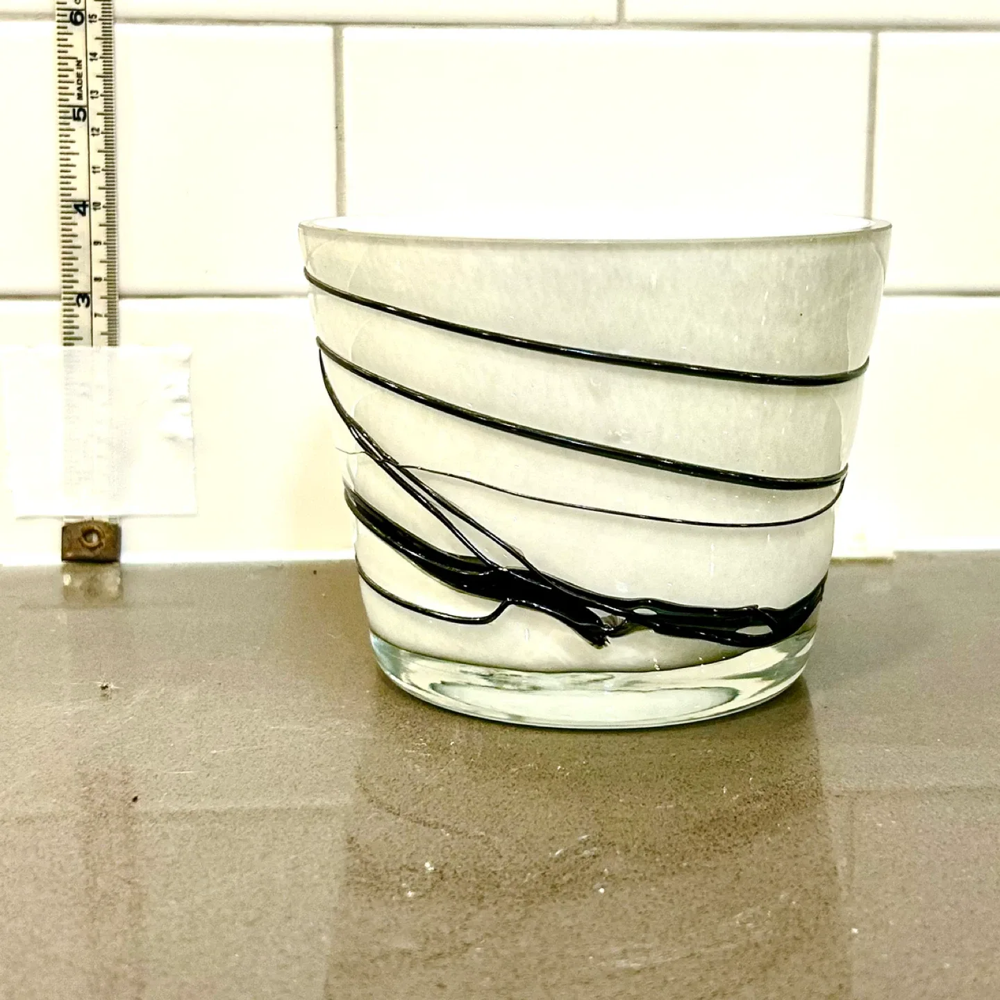 Baobab Luxury Candle Vessel – Hand-Applied Linework