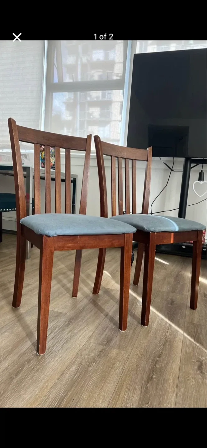 Wooden Dining Chairs - Set of 2 image indicator(2)
