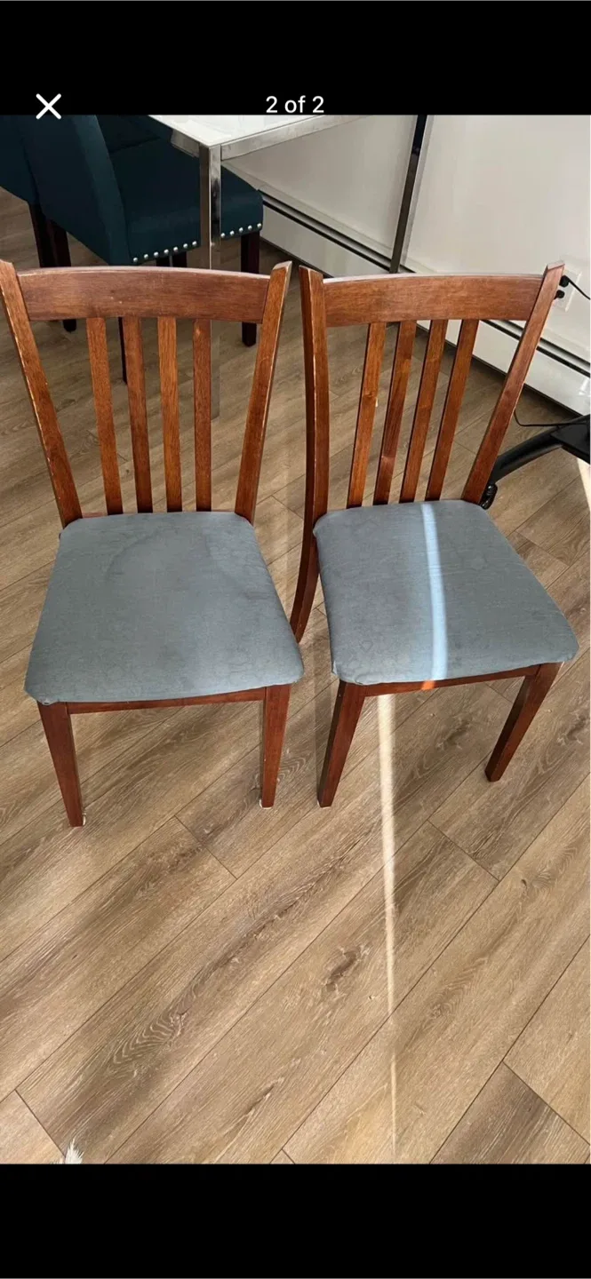 Wooden Dining Chairs - Set of 2