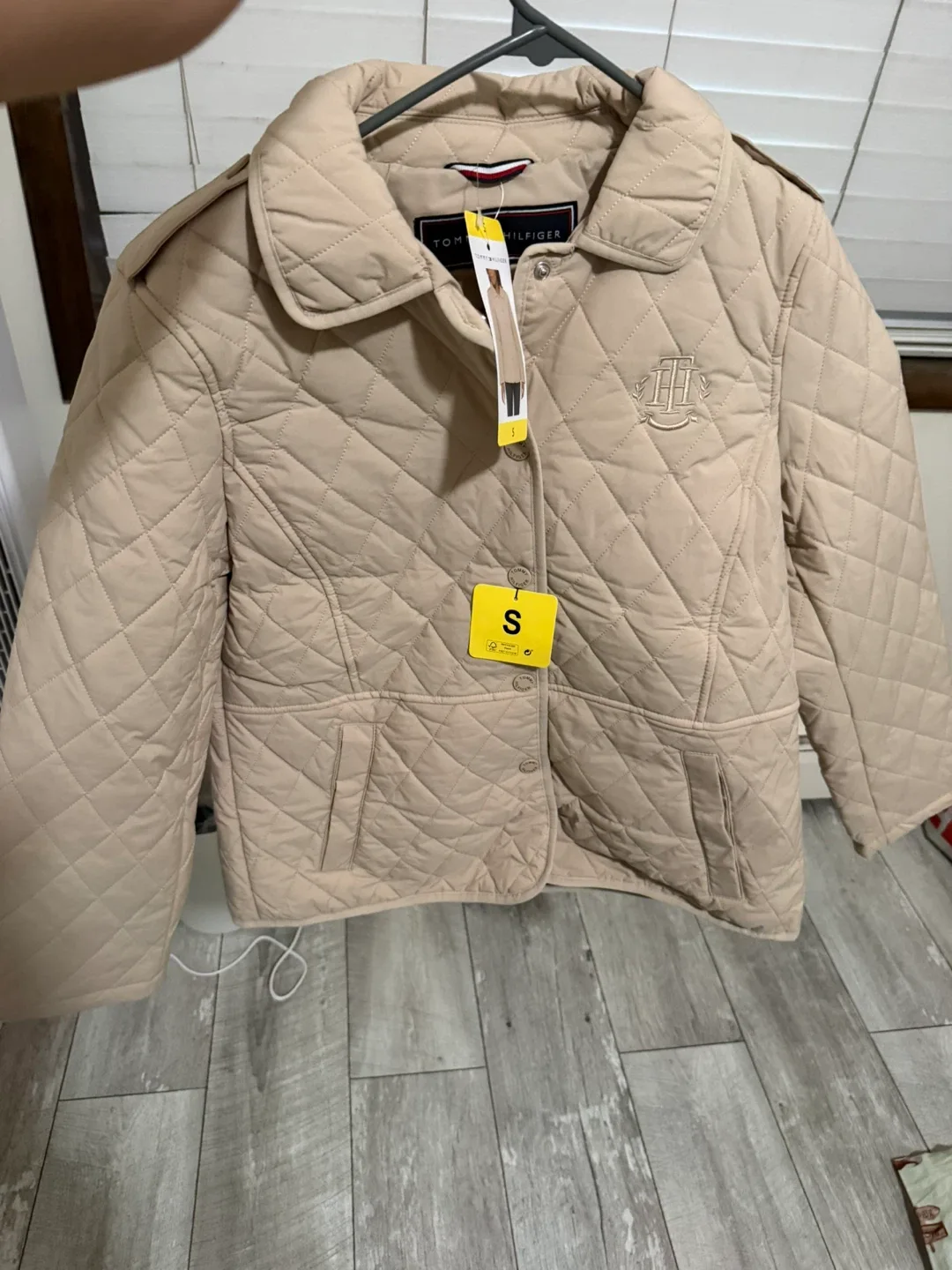 Tommy Hilfiger Diamond Quilted Jacket - Beige Size S