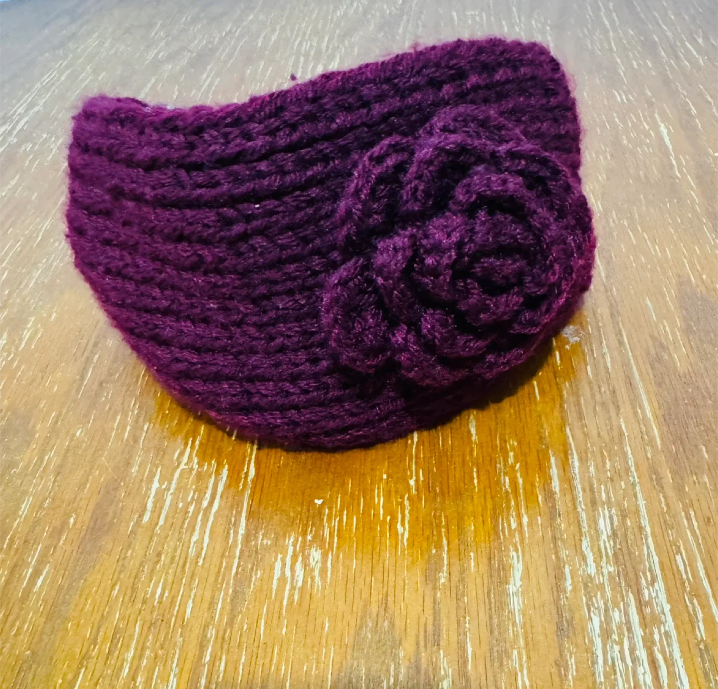 Knitted Ear Warmer - Purple