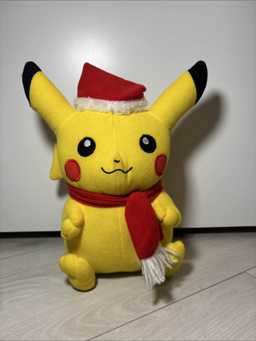 Official POKÉMON Holiday Pikachu Plush Santa Hat Scarf
