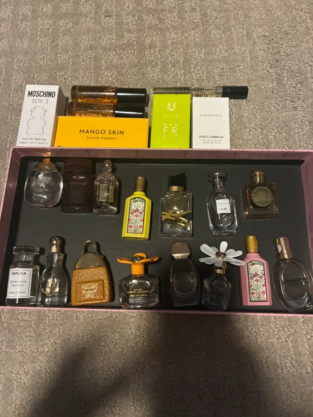 $15 each scent. 4ml to 7.5ml dabbers and sprays