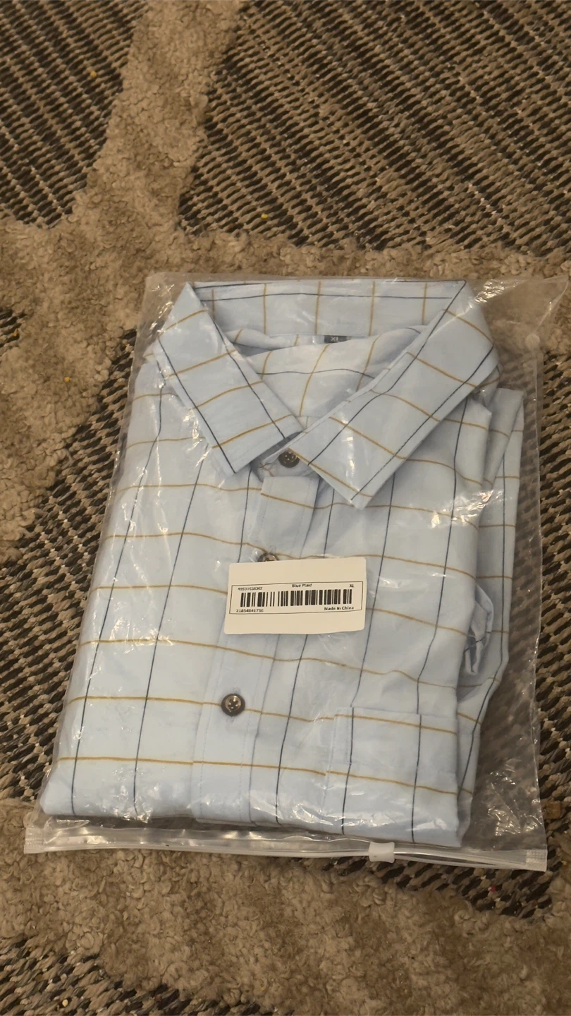 Men's XL Checkered Button-Down Shirt (New)