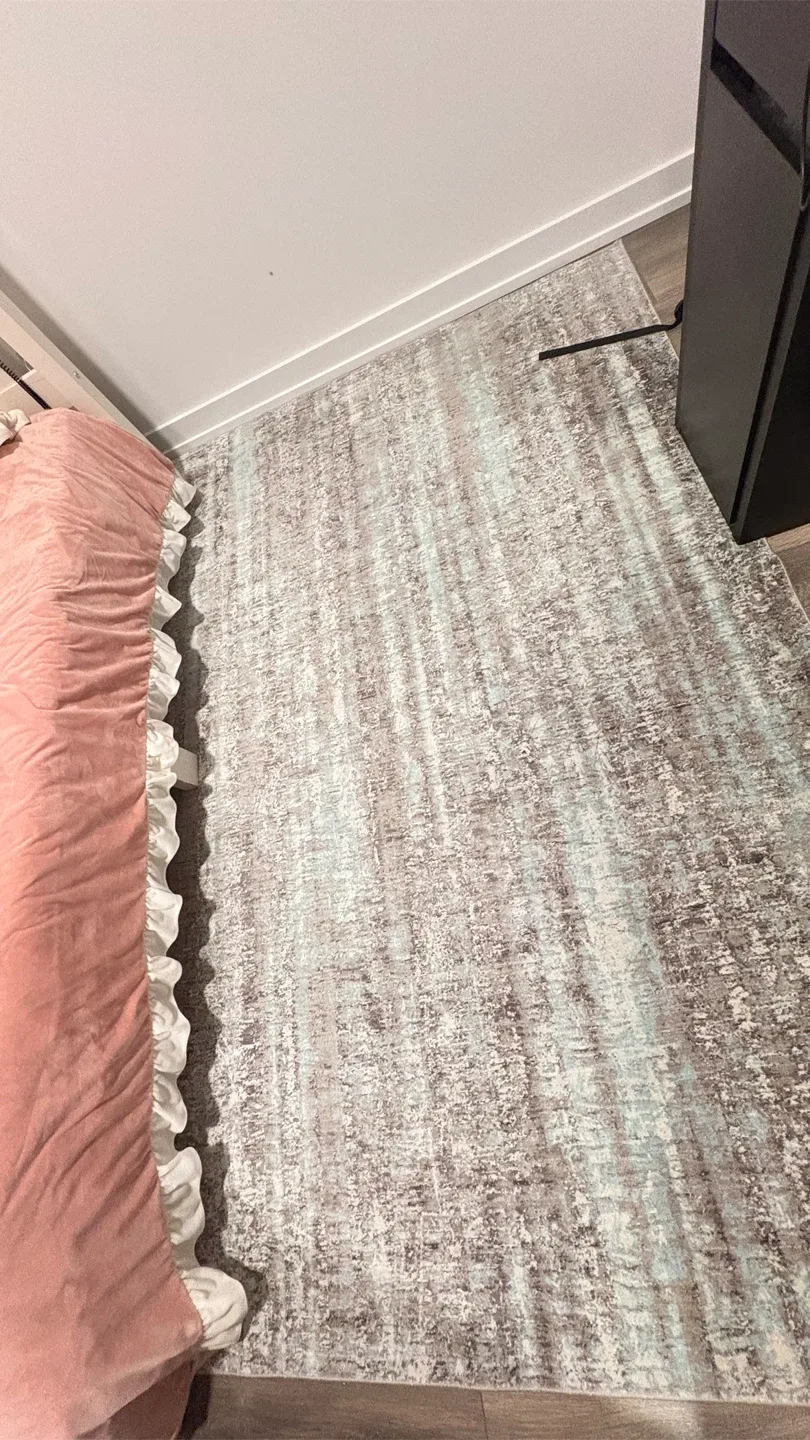 Area Rug - Grey, Blue, White