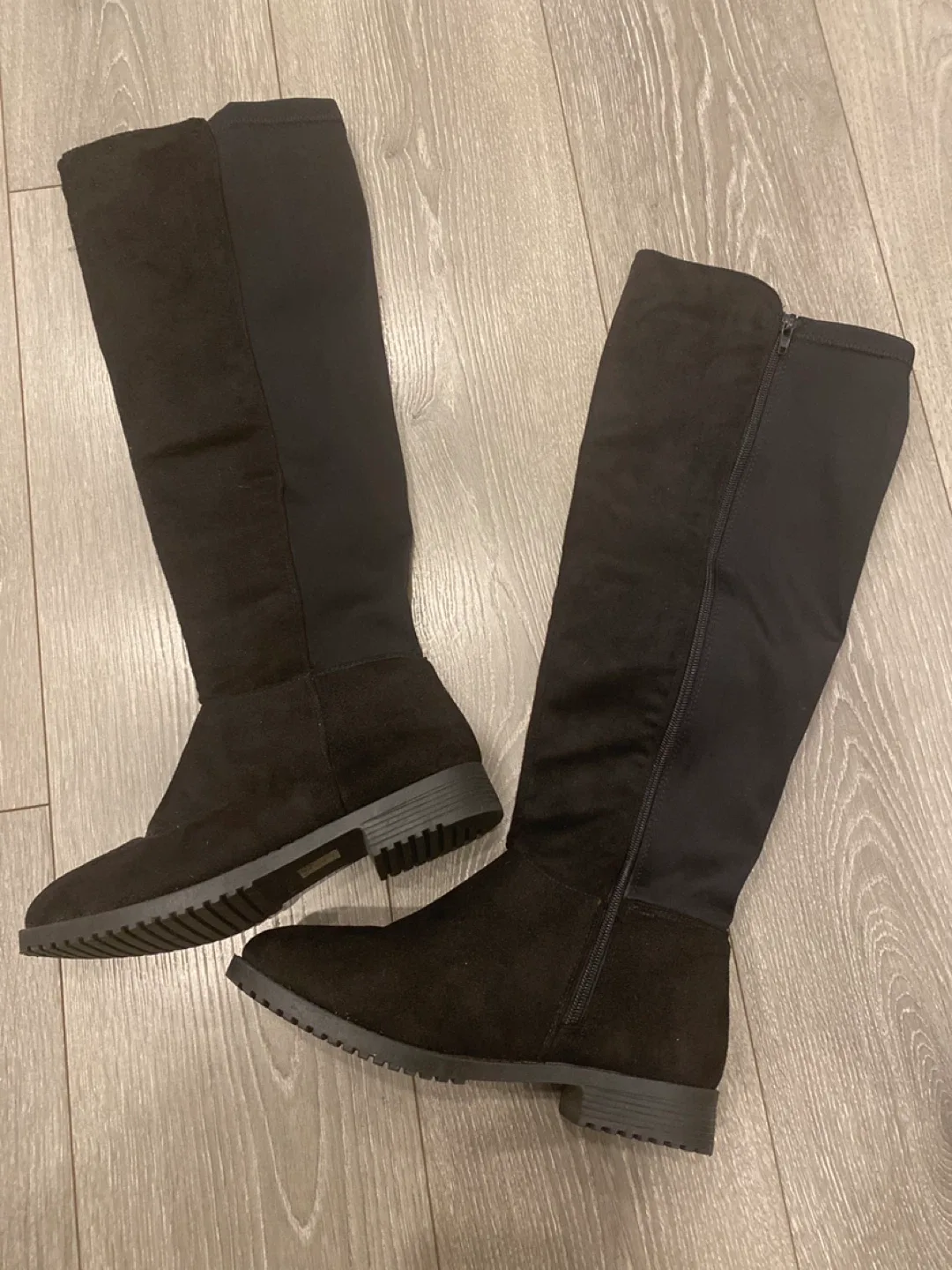 Black Knee High Boots - Size 8