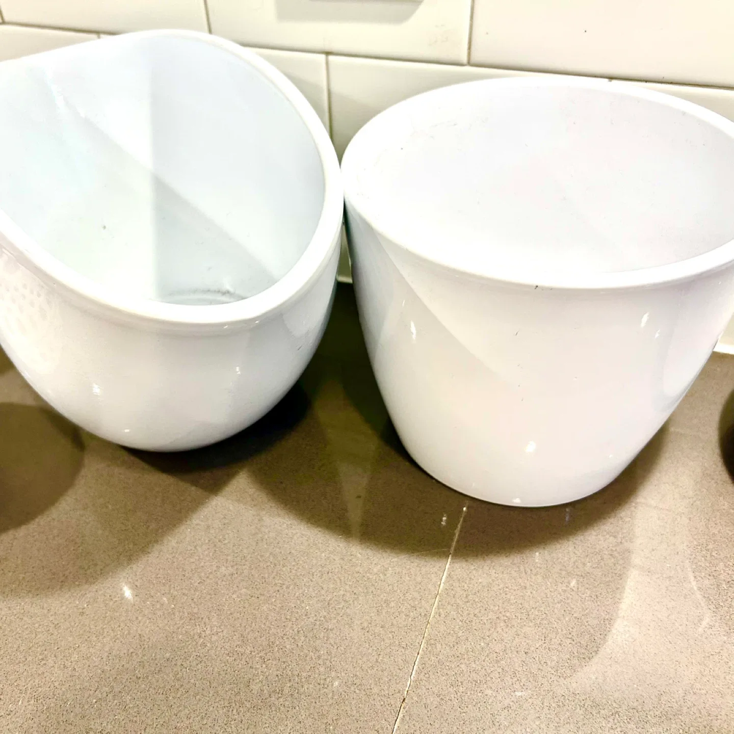 Lot of Polished White Ceramic Boho Chic Decor image indicator(3)