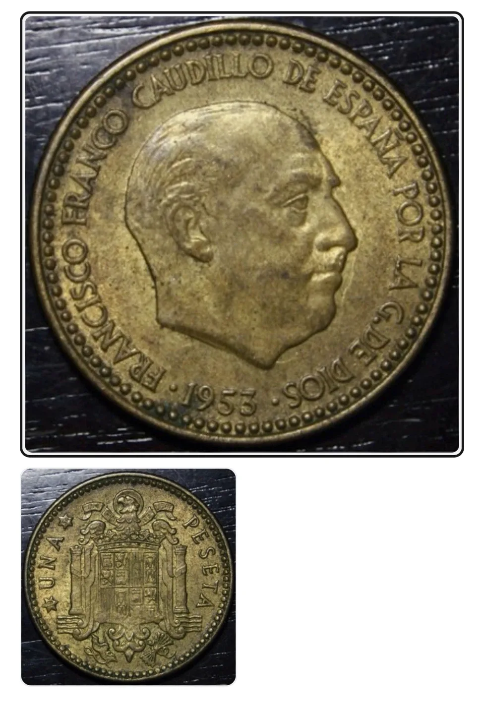 1953 Francisco Franco Spanish Coin