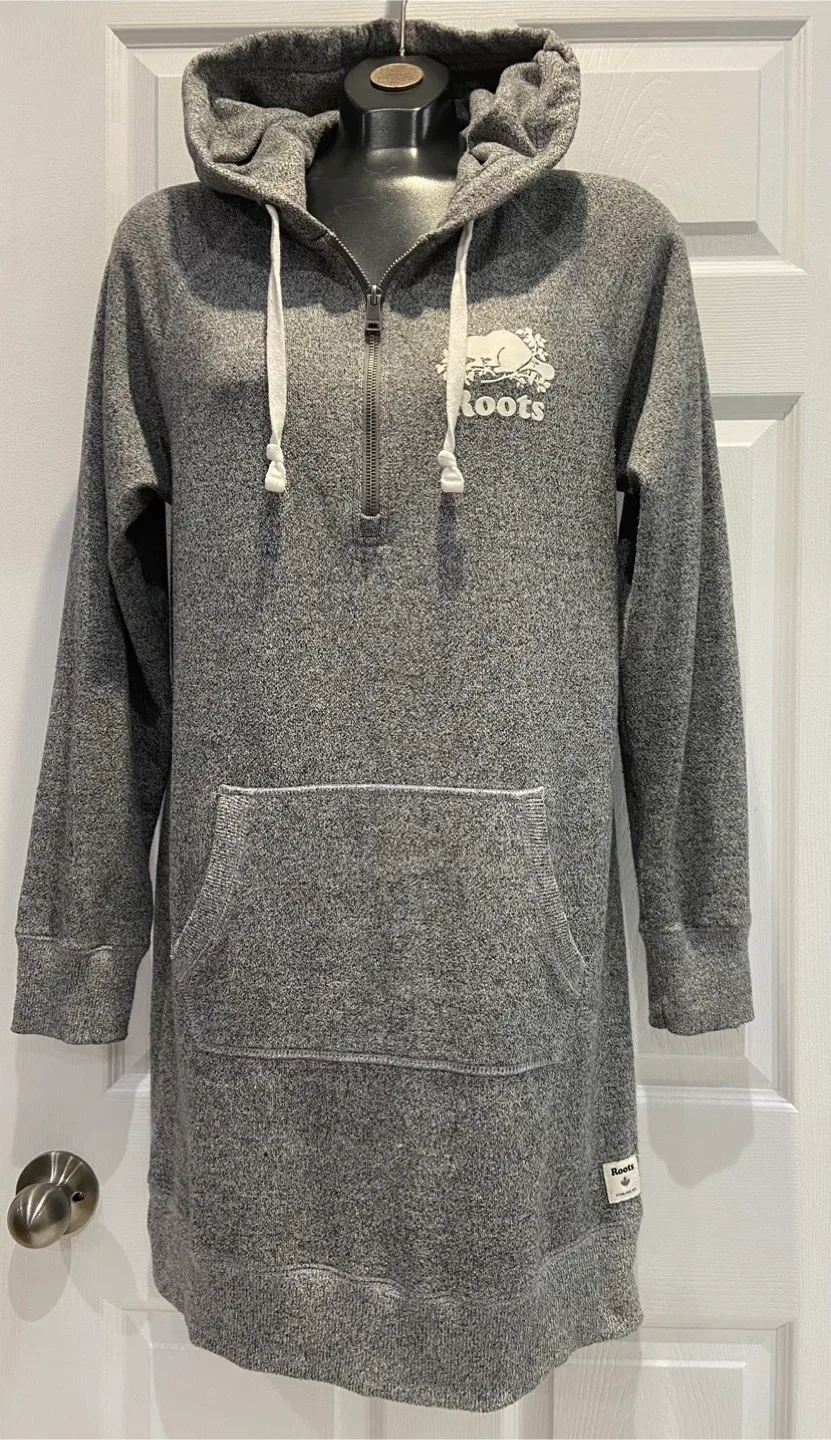 Roots Women’s Medium Peppered Grey Hoodie Dress image indicator(2)