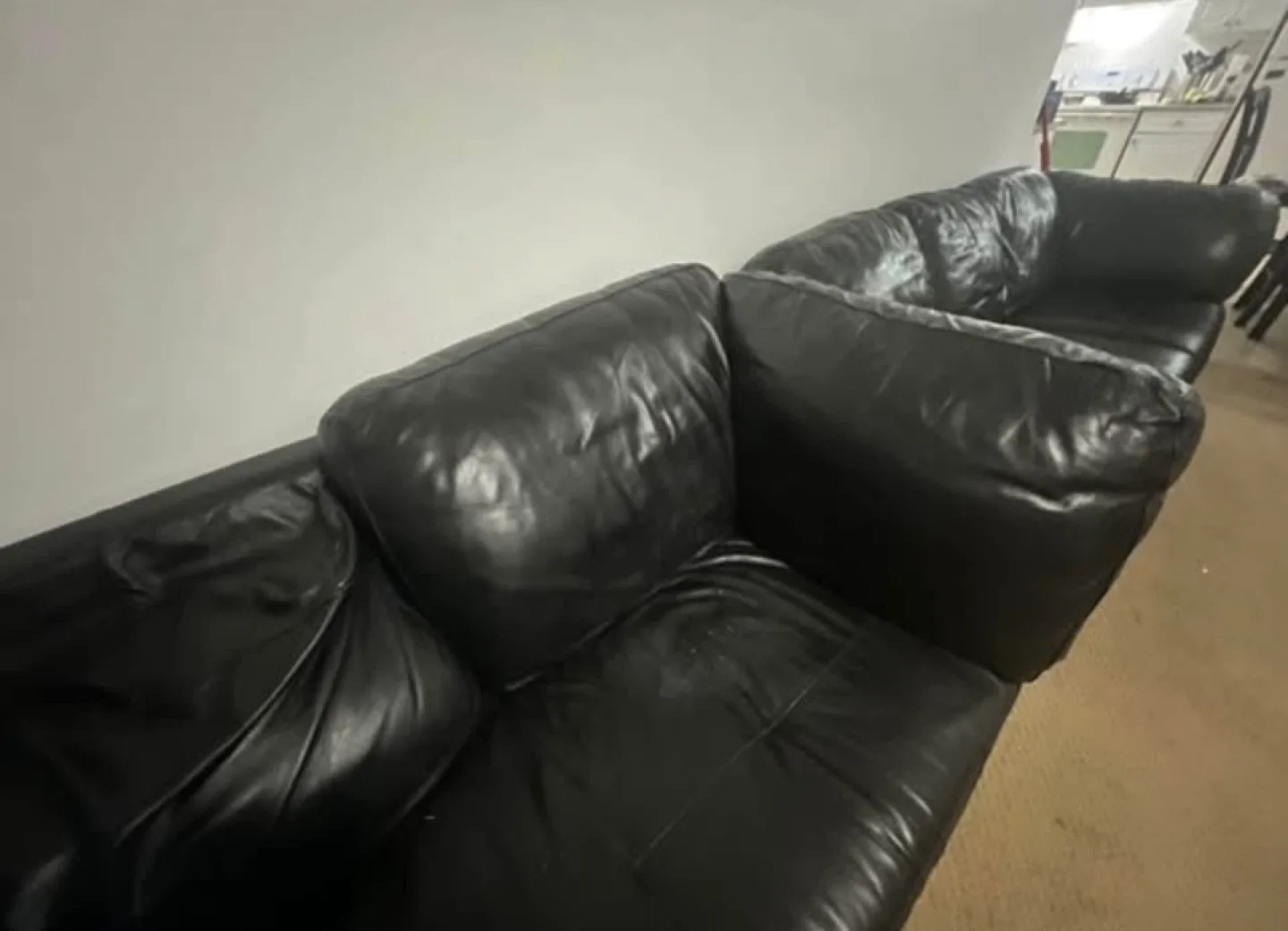 Black Leather Sofa image indicator(2)