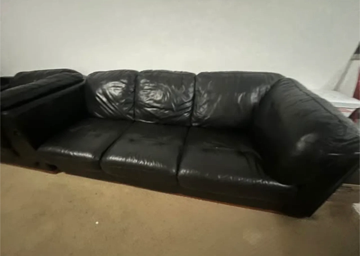 Black Leather Sofa