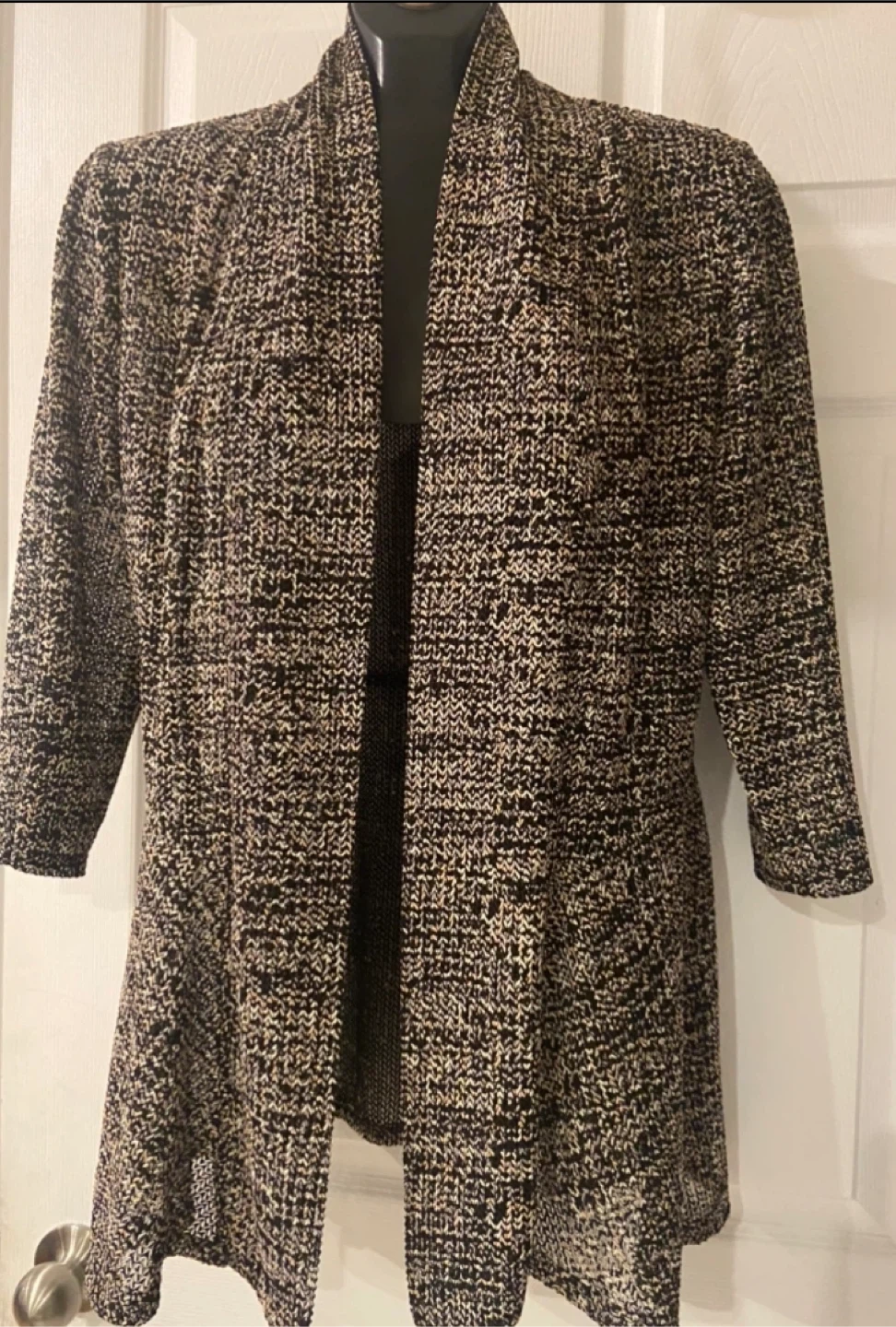 Frank Lyman Grey Black (Hint of Gold) Cardigan - Size M