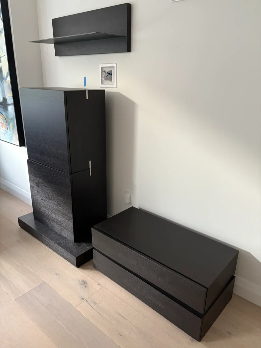 Natuzzi Entertainment Unit - 7 piece set, Espresso