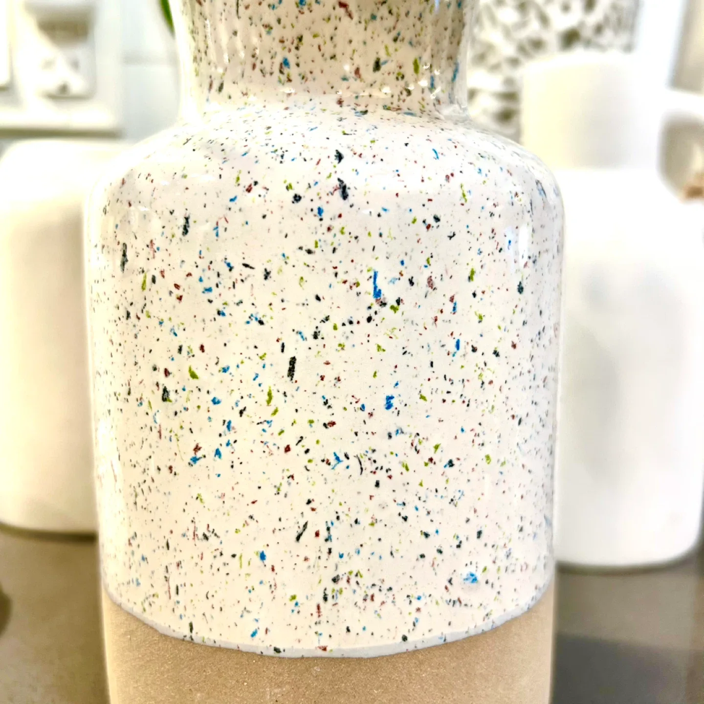 Lot of Minimal Textured Matt off-White Vases image indicator(7)