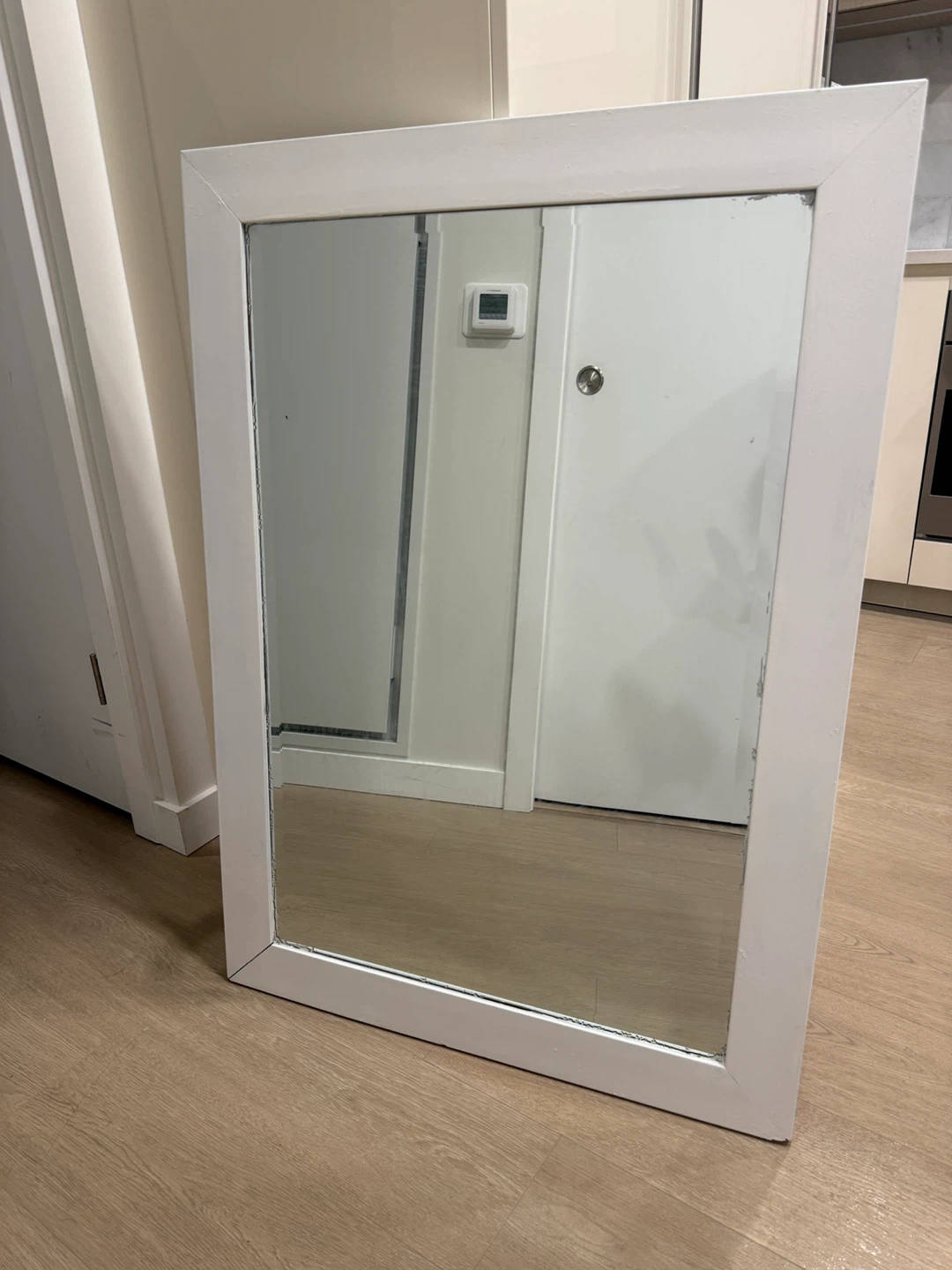 White Framed Wall Mirror - photo 3