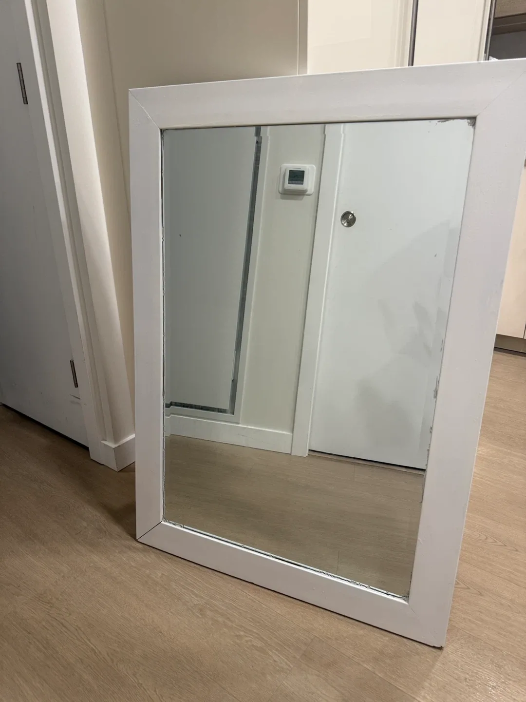 White Framed Wall Mirror