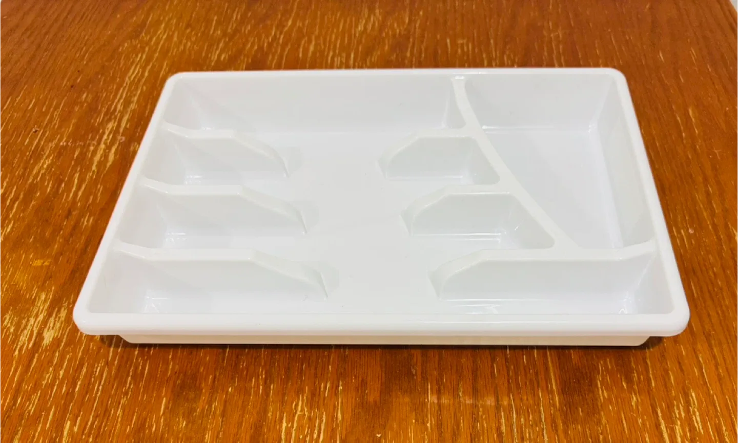 White Cutlery Tray