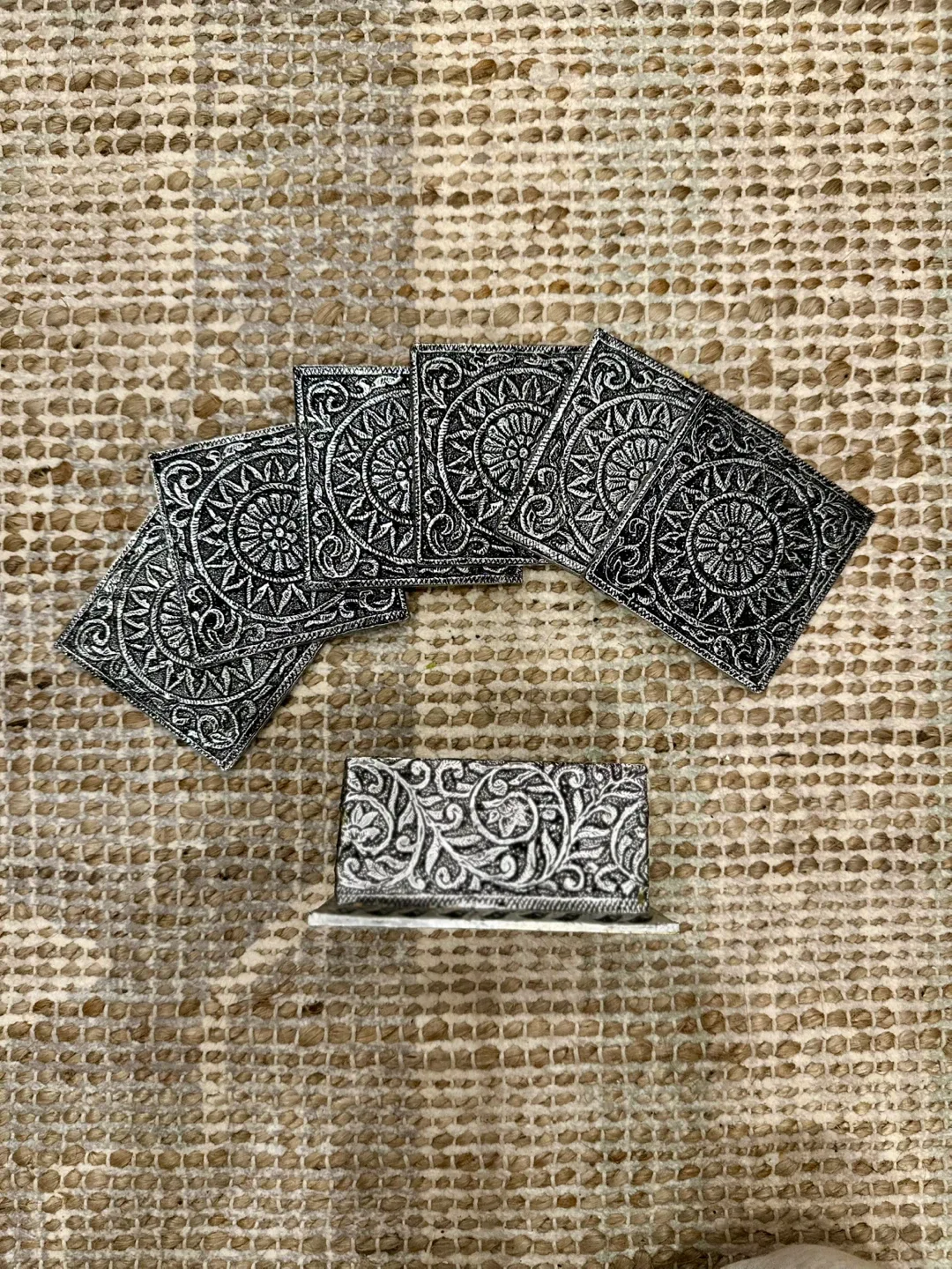 Vintage Coasters with Holder image indicator(2)