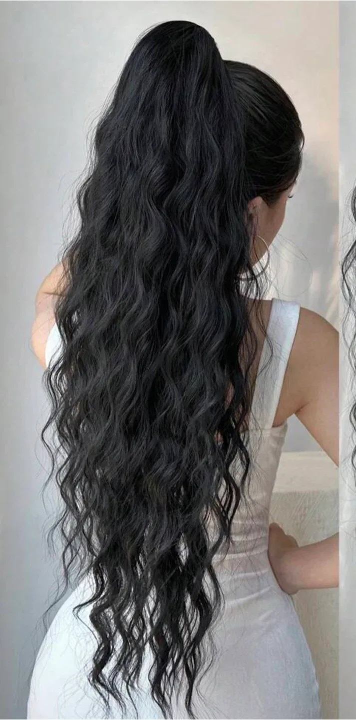 Black Curly Ponytail Hair Extension